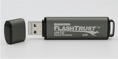 USB Stick Kanguru FlashTrust vom USB Spezialisten optimal.de