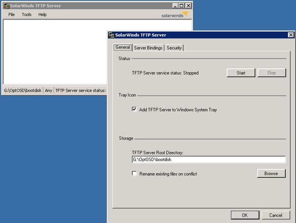 TFTP Server bei der Betriebssysteminstallation
