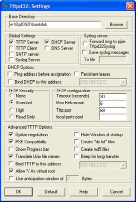 Verwenden eines anderen DHCP Servers während der Betriebssysteminstallation