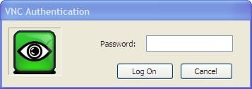 Eingabe des VNC Passwortes wärend der Betriebssysteminstallation
