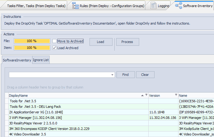 Software Inventory