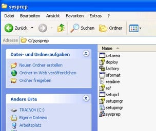 Ausführen von Sysprep vor der Mastererstellung