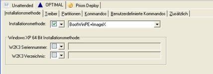 Wahl der Installationsmethode nach der Master Erstellung