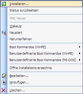 Installieren eines rechners nach dem Imaging